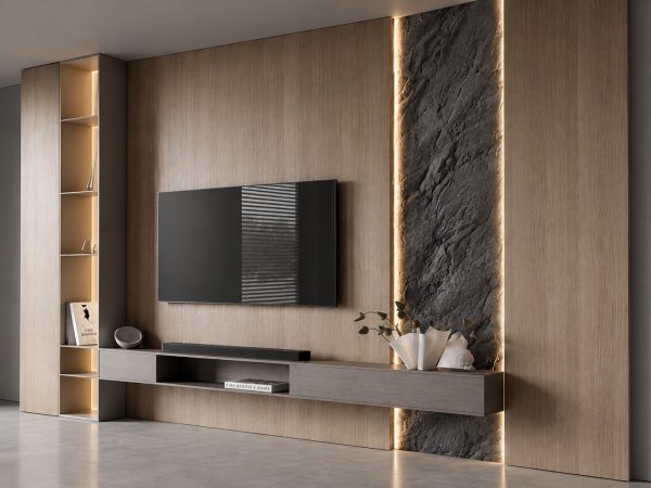 Plaque murale effet pierre Gris anthracite 1,20m x 0,60m