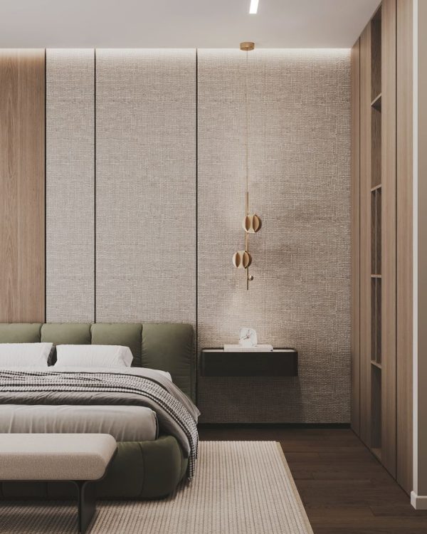 Panneau mural effet tissu beige 240 cm x 120 cm – Image 4